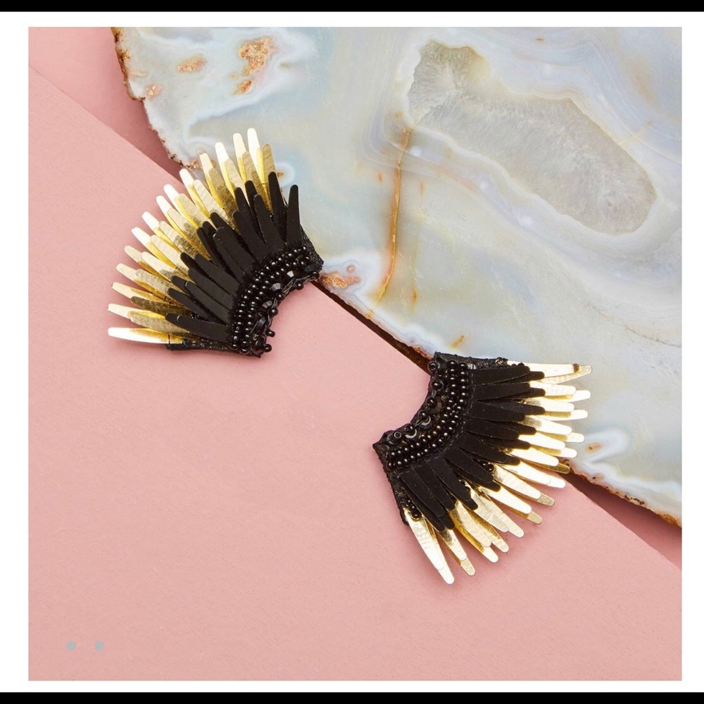 Black & Gold Statement Earrings - Mignonne Gavigan